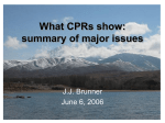 What CPRs show: Summary of major issues