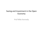 Saving and Investment in the Open Economy