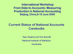 Current status of National Accounts in Cambodia