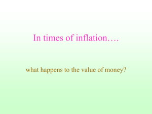 In Times of inflation….
