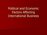 Politcal and Economic Factors Affecting