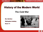 Cold War Unfolds-Wk 3 st. ed.