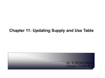 Chapter 11:Updating supply and use table