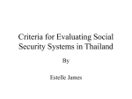 Criteria for Pension Reform in Thailand