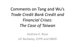 Comments on Tang and Wu`s Trade Credit Bank Credit
