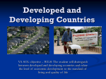 Developed and Developing Countries lecture