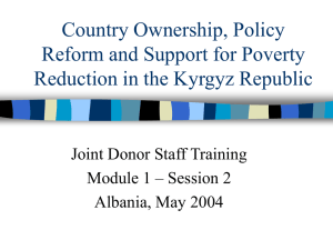 PRS Joint Donor Staff Training (Tirana, Albania, May