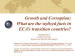 Growth and Corruption: What are the stylized facts in