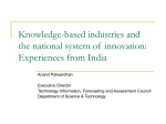 Knowledge-based industries and the national system