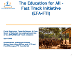 The Education For All Fast-Track Initiative (EFA-FTI)