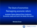 The future of economics: Re-imagining economic reform