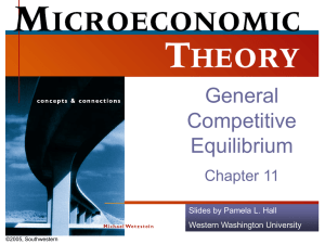 General Competitive Equilibrium