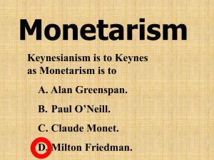 Quantity Theory of Money.