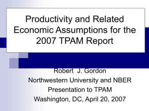 Productivity and Related Economic