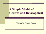 A Simple Model of Growth and Development
