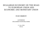 bulgarian economy on the road to european union and economic