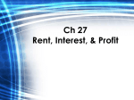 Ch. 29 Rent, Interest, & Profit