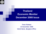 Thailand Economic Monitor November 2004 Issue