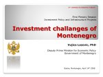 Investment challanges of Montenegro