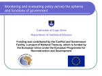 The Monitoring and Evaluation of Government Policy