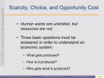 Chapter 2: The Economic Problem: Scarcity and Choice