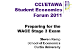 SK Preparing for WACE Economics Exam CCI Student Economic Forum