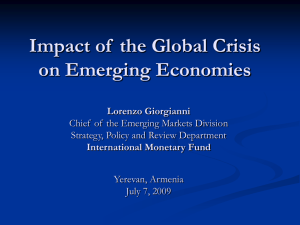 Impact of the Global Crisis on Emerging Economies
