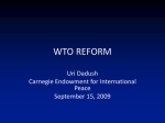 wto reform - Carnegie Endowment for International Peace