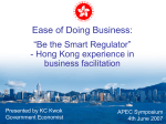" Be the Smart Regulator"