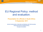 EU Regional Policy: method and evaluation