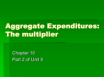 Aggregate Expenditures: The multiplier, net exports