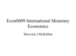 Econ8009 International Monetary Economics
