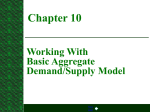 Working With Our Basic Aggregate Demand / Supply Model