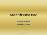 Much ado about EMU, Spring 2012