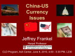 China, the US, and Currency Issues