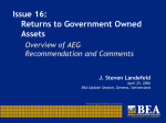 Issue 16: Returns to Government Owned Assets J. Steven