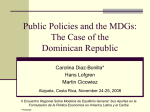 Public Policies and the MDGs: Dominican Republic