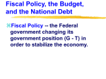 Fiscal Policy, the Budget, and the National Debt