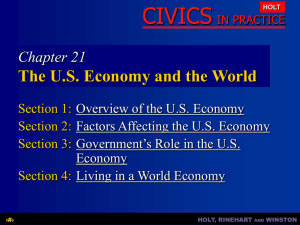 Chapter 21: The U.S. Economy and the World