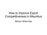 How to Improve Export Competitiveness in Mauritius