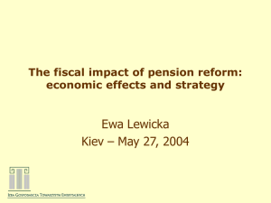 The fiscal impact of pension reform: economic effects and