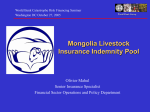 Mongolia Livestock Insurance Indemnity Pool