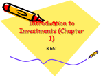 Introduction to Investments (Chapter 1)