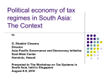 Political economy of tax regimes in South Asia: The Context