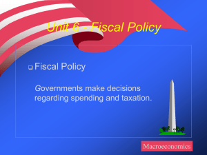 Unit 6 - Fiscal Policy