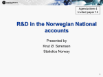 R&D in the Norwegian National accounts