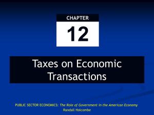 Unit Taxes and Ad Valorem Taxes