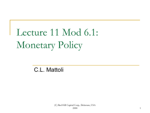 Mod 6.1: Monetary Policy