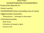 Factor Flows: Increased Productivity Increased Return