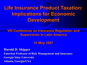 Life Insurance Product Taxation